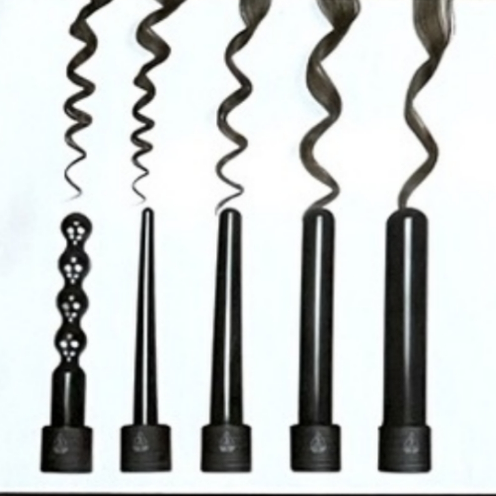 Great Gift OHUHU Hot Iron Curler with 5 wands, & a glove Never used in box